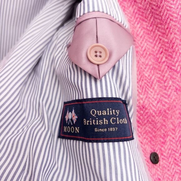 J. Crew Bristol Blazer in Pink English Wool Herringbone Size 4 - Picture 7 of 12